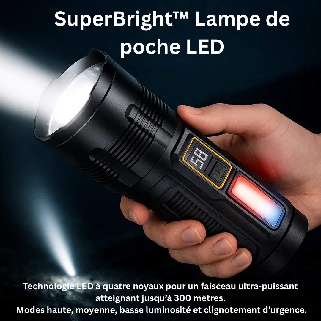 SuperBright™ | Lampe LED Rechargeable 300 m